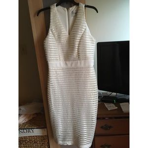 Gold and Ivory Pencil Dress